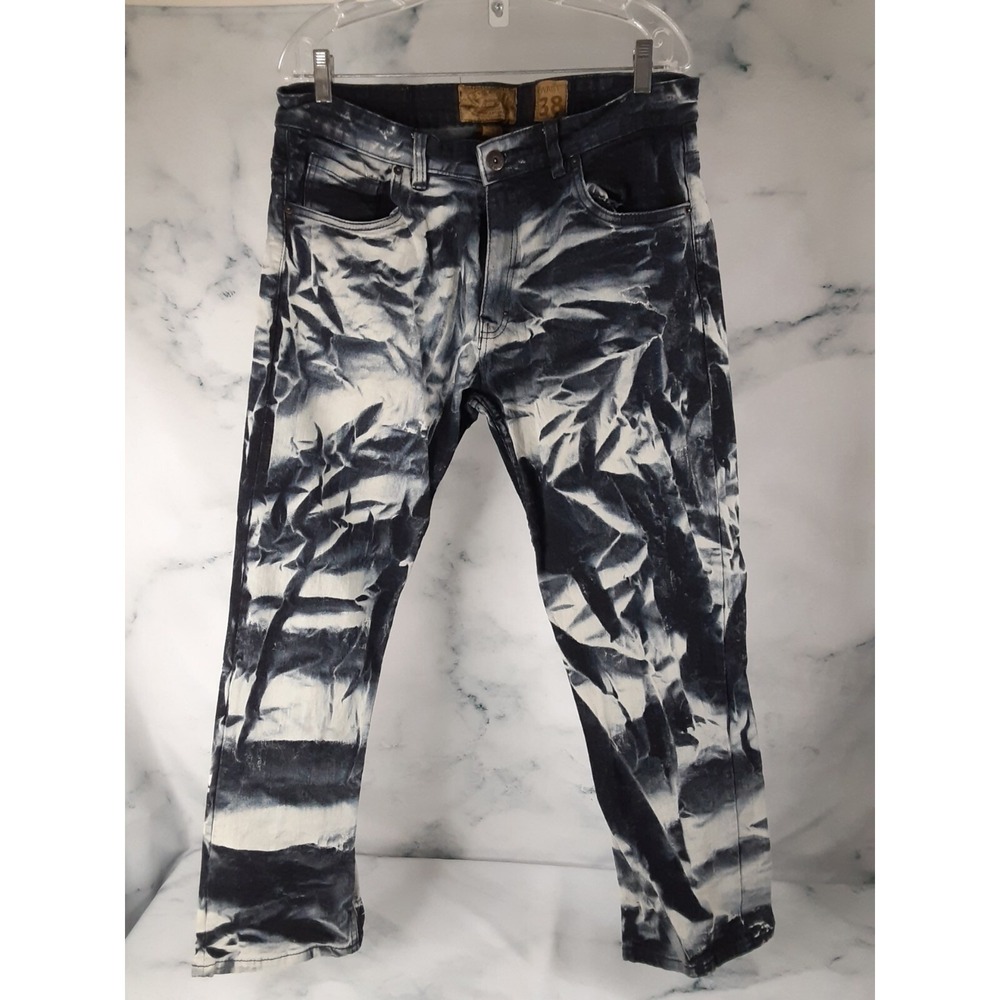 Evolution Jeans Mens 38x30  Straight Leg Strechy Stonewashed Y2K Punk Skater